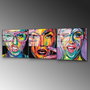 Wallity Cuadro Decorativo de Vidrio Templado Multicolor 50 x 50 cm